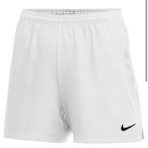 White Nike soccer shorts